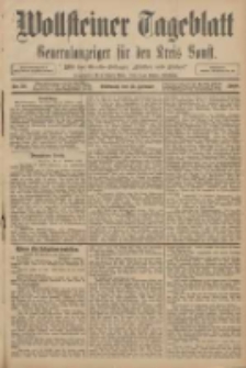 Wollsteiner Tageblatt: Generalanzeiger f&uuml;r den Kreis Bomst: mit der Gratis-Beilage: "Bl&auml;tter und Bl&uuml;ten" 1908.02.12 Nr36