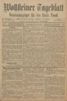 Wollsteiner Tageblatt: Generalanzeiger f&uuml;r den Kreis Bomst: mit der Gratis-Beilage: "Bl&auml;tter und Bl&uuml;ten" 1908.02.13 Nr37