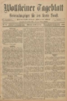 Wollsteiner Tageblatt: Generalanzeiger f&uuml;r den Kreis Bomst: mit der Gratis-Beilage: "Bl&auml;tter und Bl&uuml;ten" 1908.02.19 Nr42