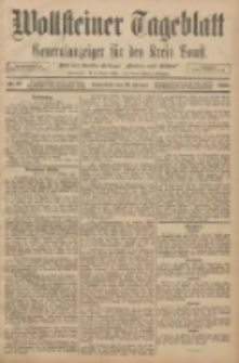 Wollsteiner Tageblatt: Generalanzeiger f&uuml;r den Kreis Bomst: mit der Gratis-Beilage: "Bl&auml;tter und Bl&uuml;ten" 1908.02,22 Nr45