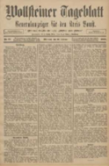 Wollsteiner Tageblatt: Generalanzeiger f&uuml;r den Kreis Bomst: mit der Gratis-Beilage: "Bl&auml;tter und Bl&uuml;ten" 1908.02.26 Nr48