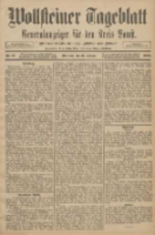 Wollsteiner Tageblatt: Generalanzeiger für den Kreis Bomst: mit der Gratis-Beilage: "Blätter und Blüten" 1908.02.26 Nr48