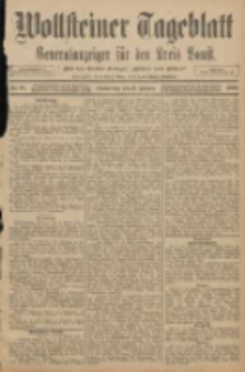 Wollsteiner Tageblatt: Generalanzeiger f&uuml;r den Kreis Bomst: mit der Gratis-Beilage: "Bl&auml;tter und Bl&uuml;ten" 1908.02.27 Nr49