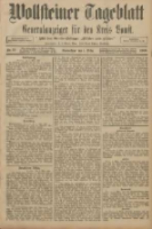 Wollsteiner Tageblatt: Generalanzeiger f&uuml;r den Kreis Bomst: mit der Gratis-Beilage: "Bl&auml;tter und Bl&uuml;ten" 1908.03.07 Nr57