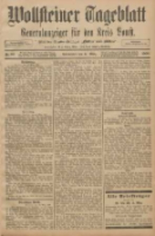 Wollsteiner Tageblatt: Generalanzeiger f&uuml;r den Kreis Bomst: mit der Gratis-Beilage: "Bl&auml;tter und Bl&uuml;ten" 1908.03.14 Nr63