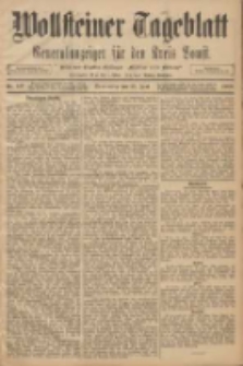 Wollsteiner Tageblatt: Generalanzeiger f&uuml;r den Kreis Bomst: mit der Gratis-Beilage: "Bl&auml;tter und Bl&uuml;ten" 1908.06.25 Nr147