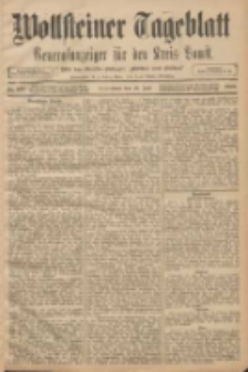 Wollsteiner Tageblatt: Generalanzeiger f&uuml;r den Kreis Bomst: mit der Gratis-Beilage: "Bl&auml;tter und Bl&uuml;ten" 1908.07.18 Nr167