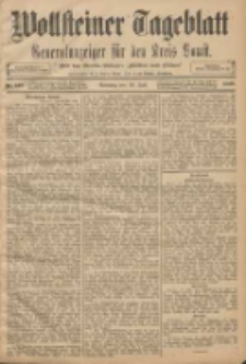 Wollsteiner Tageblatt: Generalanzeiger f&uuml;r den Kreis Bomst: mit der Gratis-Beilage: "Bl&auml;tter und Bl&uuml;ten" 1908.07.19 Nr168
