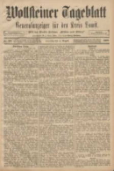 Wollsteiner Tageblatt: Generalanzeiger f&uuml;r den Kreis Bomst: mit der Gratis-Beilage: "Bl&auml;tter und Bl&uuml;ten" 1908.08.04 Nr181