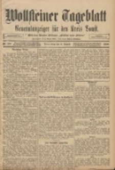 Wollsteiner Tageblatt: Generalanzeiger f&uuml;r den Kreis Bomst: mit der Gratis-Beilage: "Bl&auml;tter und Bl&uuml;ten 1908.08.06 Nr183