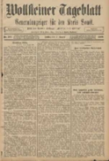 Wollsteiner Tageblatt: Generalanzeiger f&uuml;r den Kreis Bomst: mit der Gratis-Beilage: "Bl&auml;tter und Bl&uuml;ten" 1908.08.07 Nr184
