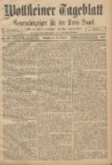Wollsteiner Tageblatt: Generalanzeiger f&uuml;r den Kreis Bomst: mit der Gratis-Beilage: "Bl&auml;tter und Bl&uuml;ten" 1908.08.11 Nr187