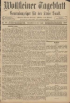 Wollsteiner Tageblatt: Generalanzeiger f&uuml;r den Kreis Bomst: mit der Gratis-Beilage: "Bl&auml;tter und Bl&uuml;ten" 1908.08.22 Nr197