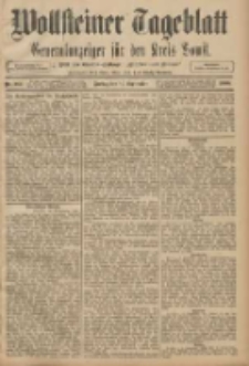 Wollsteiner Tageblatt: Generalanzeiger f&uuml;r den Kreis Bomst: mit der Gratis-Beilage: "Bl&auml;tter und Bl&uuml;ten" 1908.09.11 Nr214