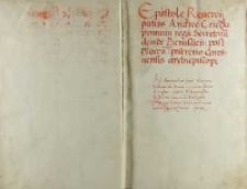 Andreas Cricius decanus Posnaniensis Petro Tomicio archidiacono Cracoviensi regio secretario, Żbik&oacute;w 15.04.1508