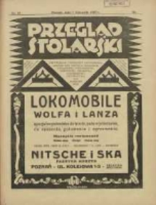 Przegląd Stolarski: dwutygodnik poświęcony zagadnieniom architektury wnętrz a mianowicie: stolarstwu, rzeźbiarstwu, tapicerstwu, tokarstwu, koszykarstwu, zdobnictwu oraz handlowi mebli: organ Związku Polskich Cech&oacute;w Stolarskich 1927.11.01 R.1 Nr15