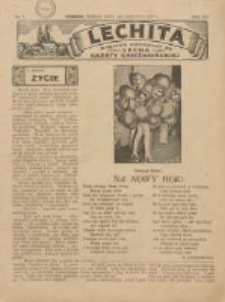 Lechita: dodatek niedzielny do Lecha - Gazety Gnieźnieńskiej 1938.01.01 R.15 Nr1