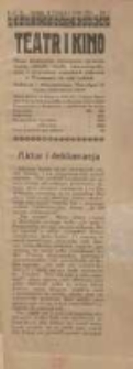 Teatr i Kino: pismo ilustrowane poświęcone sprawom teatru, muzyki, sztuki, kinematografji wraz z programem wszystkich widowisk w Warszawie na cały tydzień 1922.05.29-06.04 R.1 Nr13/14