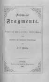 Aeschylos Werke. Bd.8 Fragmente und Register
