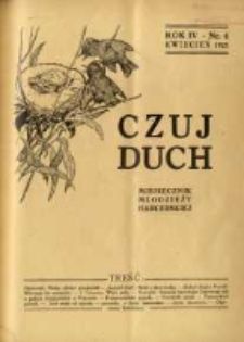 Czuj Duch: miesięcznik młodzieży harcerskiej 1925.04 R.4 Nr4=36