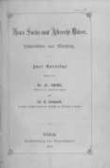 Hans Sachs und Albrecht D&uuml;rer : Lebensbilder aus N&uuml;rnberg. Zwei Vortr&auml;ge