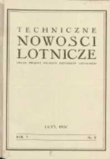 Techniczne Nowości Lotnicze: organ Związku Polskich Inżynierów Lotniczych 1937.02 R.5 Nr2
