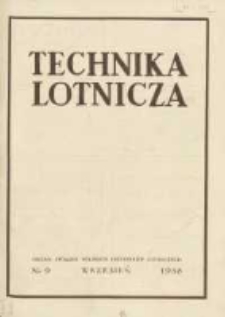 Technika Lotnicza: organ Związku Polskich Inżynierów Lotniczych 1938.09 R.1(6) Nr9