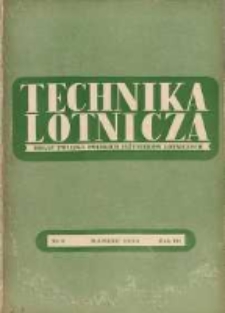 Technika Lotnicza: organ Związku Polskich Inżynierów Lotniczych 1939.03 R.2(7) Nr3