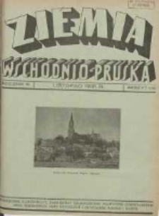 Ziemia Wschodnio-Pruska: miesięcznik poświęcony zagadnieniom polityczno-gospodarczym Prus Wschodnich oraz obyczajom i zwyczajom Warmji i Mazur 1931.11 R.3 Nr8