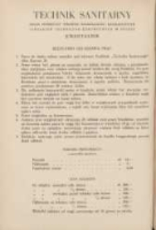 Technik Sanitarny = Technique Sanitaire: organ poświęcony sprawom wodociągowo-kanalizacyjnym i urządzeń techniczno-zdrowotnych w Polsce: révue consacrée aux aqueducs, canalisations et la technique sanitaire en Pologne 1929 R.2 Nr2