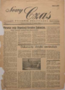 Nowy Czas: tygodnik polityczny 1946.01.20 R.2 Nr4