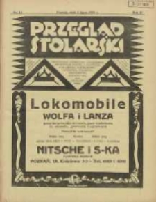 Przegląd Stolarski: dwutygodnik poświęcony zagadnieniom architektury wnętrz a mianowicie: stolarstwu, rzeźbiarstwu, tapicerstwu, tokarstwu, koszykarstwu, zdobnictwu oraz handlowi mebli: organ Związku Polskich Cech&oacute;w Stolarskich 1928.07.01 R.2 Nr13