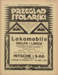 Przegląd Stolarski: dwutygodnik poświęcony zagadnieniom architektury wnętrz a mianowicie: stolarstwu, rzeźbiarstwu, tapicerstwu, tokarstwu, koszykarstwu, zdobnictwu oraz handlowi mebli: organ Związku Polskich Cech&oacute;w Stolarskich 1928.10.15 R.2 Nr20