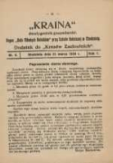 Kraina: dwutygodnik gospodarski: oficjalny organ "Koła Młodych Rolnik&oacute;w" przy Szkole Rolniczej w Chodzieży: dodatek do "Kres&oacute;w Zachodnich" 1928.03.25 R.1 Nr6