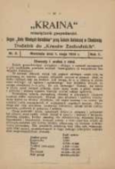 Kraina: dwutygodnik gospodarski: oficjalny organ "Koła Młodych Rolnik&oacute;w" przy Szkole Rolniczej w Chodzieży: dodatek do "Kres&oacute;w Zachodnich" 1928.05.01 R.1 Nr8