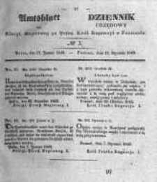 Amtsblatt der K&ouml;niglichen Regierung zu Posen. 1843.01.17 Nro.3