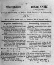 Amtsblatt der K&ouml;niglichen Regierung zu Posen. 1843.01.31 Nro.5