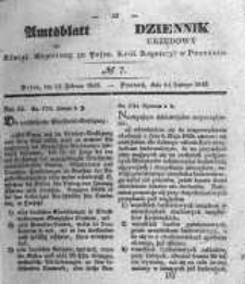 Amtsblatt der K&ouml;niglichen Regierung zu Posen. 1843.02.14 Nro.7