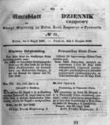 Amtsblatt der K&ouml;niglichen Regierung zu Posen. 1843.08.03 Nro.31