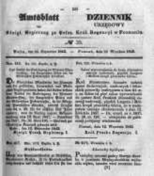 Amtsblatt der K&ouml;niglichen Regierung zu Posen. 1843.09.28 Nro.39