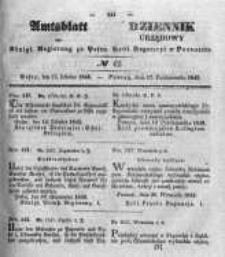 Amtsblatt der Königlichen Regierung zu Posen. 1843.10.19 Nro.42