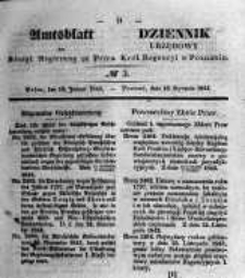 Amtsblatt der K&ouml;niglichen Regierung zu Posen. 1844.01.16 Nro.3