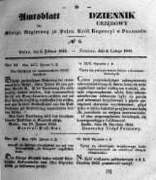 Amtsblatt der K&ouml;niglichen Regierung zu Posen. 1844.02.06 Nro.6