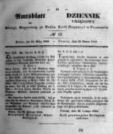 Amtsblatt der K&ouml;niglichen Regierung zu Posen. 1844.03.19 Nro.12