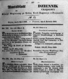 Amtsblatt der K&ouml;niglichen Regierung zu Posen. 1844.04.09 Nro.15