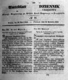 Amtsblatt der K&ouml;niglichen Regierung zu Posen. 1844.04.16 Nro.16