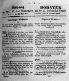 Dodatek do Nr. 17. Dziennika Urzęd. Poznań, dnia 23. Kwietnia 1844