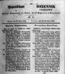 Amtsblatt der K&ouml;niglichen Regierung zu Posen. 1844.04.30 Nro.18
