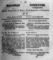 Amtsblatt der K&ouml;niglichen Regierung zu Posen. 1844.05.14 Nro.20