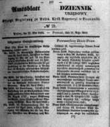 Amtsblatt der K&ouml;niglichen Regierung zu Posen. 1844.05.21 Nro.21